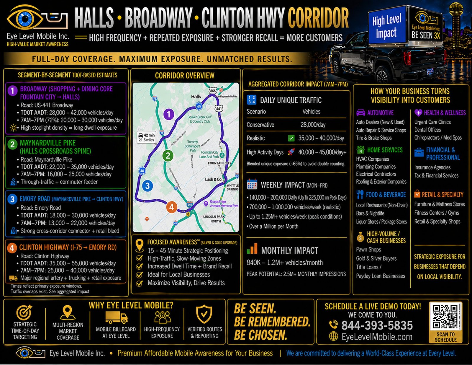 Kingston Pike Turkey Creek corridor route brochure